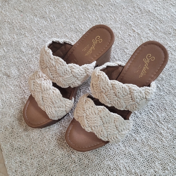 Seychelles Shoes - Seychelles‎ Womens SZ 6 Smoke Show Heeled Natural Macrame SandalBoho NWOT or box